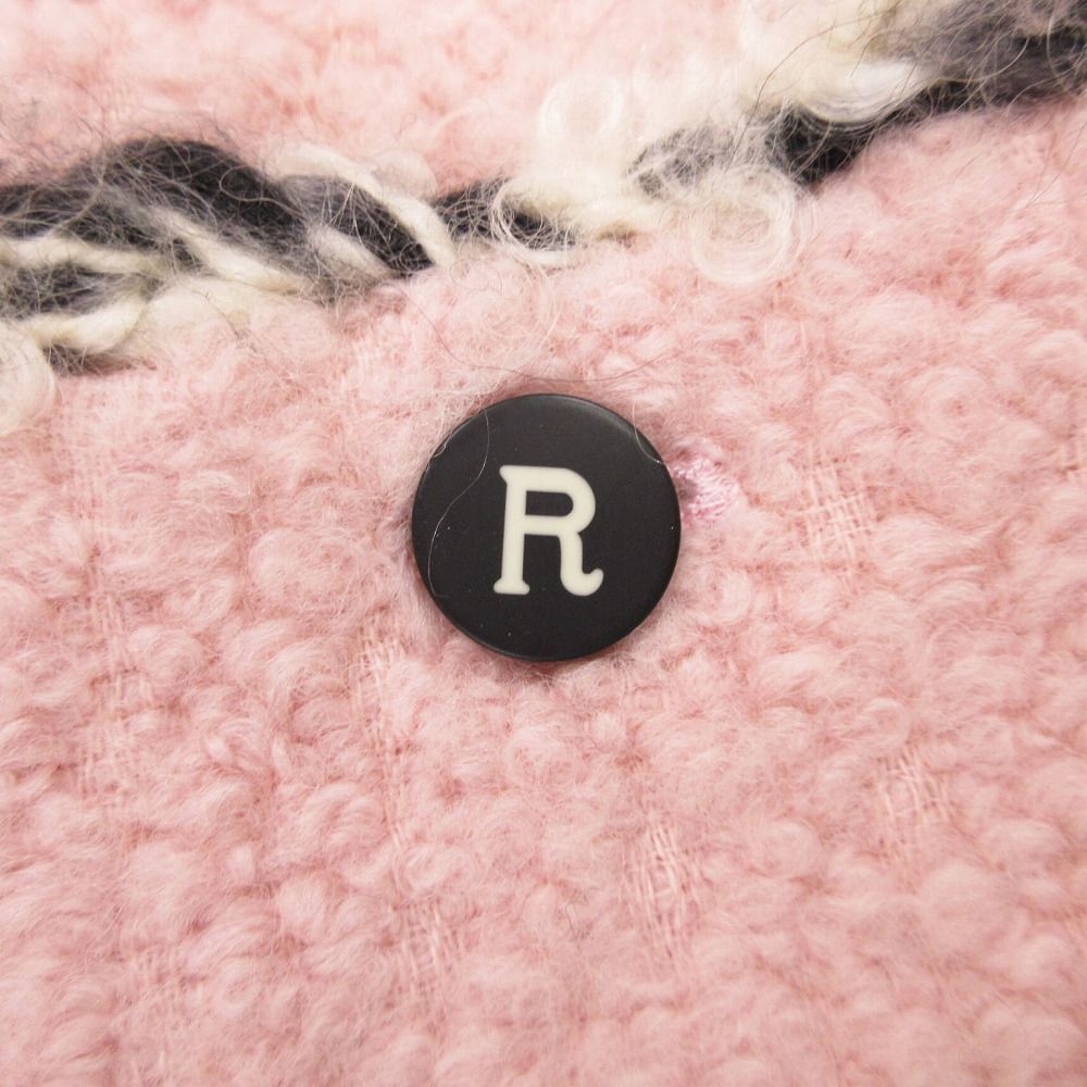 【Reneルネ】ツィード　TISSUE社　ロングコート　ピンク　日本製　アウター Rene ルネ TISSUE社製 パイピング ツイードコート アウター 薄ピンク