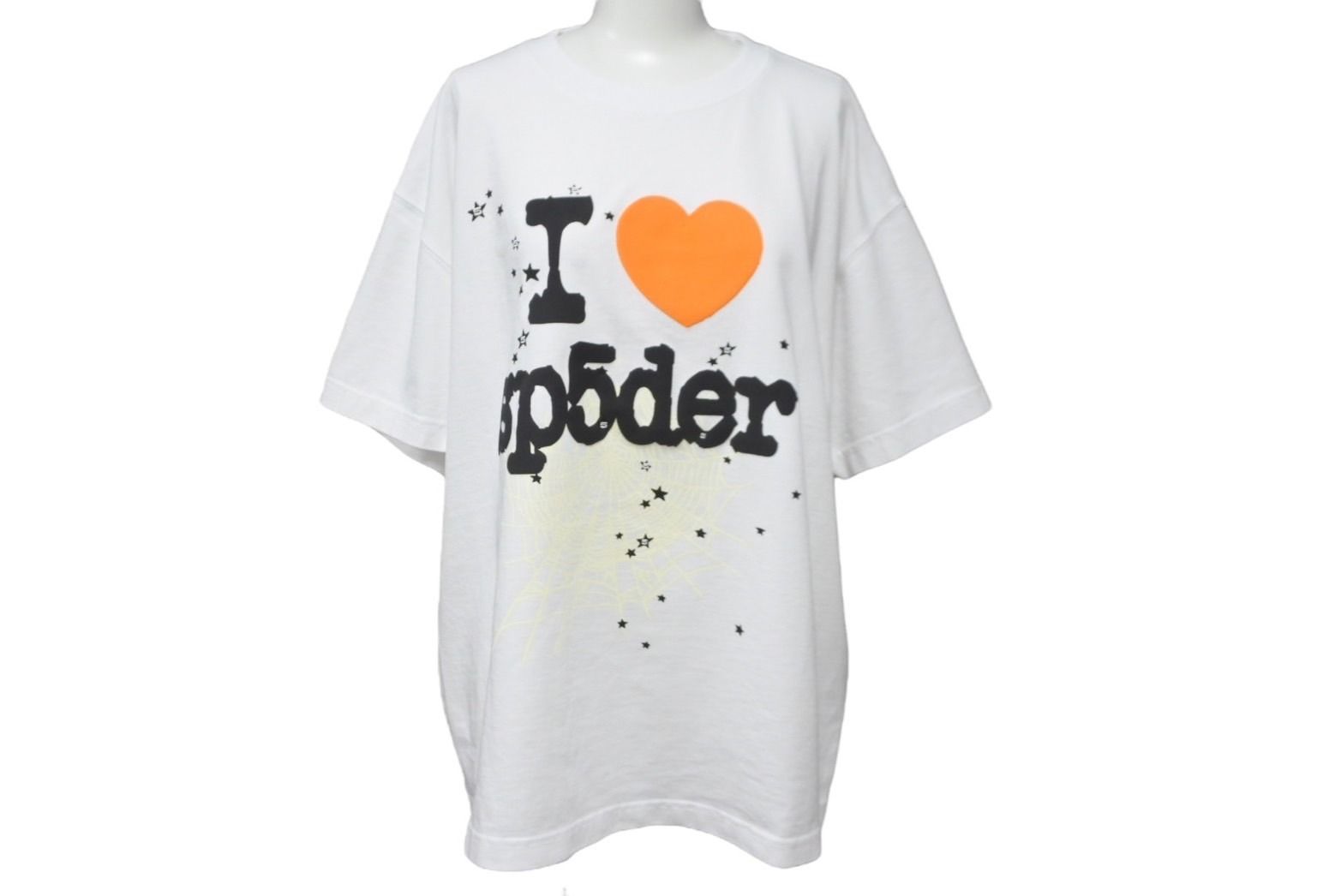 新品未使用 Sp5der スパイダー Souvenir スーベニア 半袖Ｔシャツ 24SS サイズS 発泡プリント コットン ホワイト 中古 63567 新品未使用 Sp5der スパイダー Souvenir スーベニア 半袖Tシャツ 24SS
