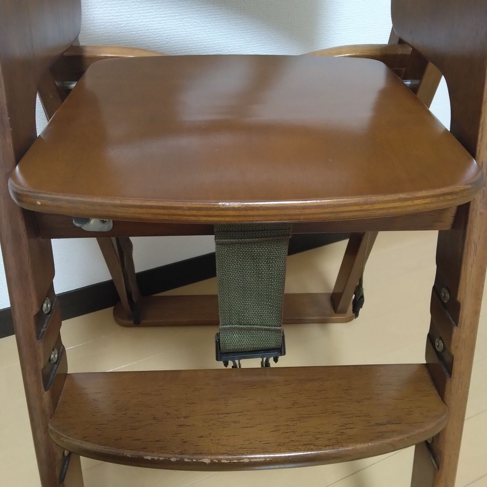 KATOJI / カトージ 木製ハイチェア ステップ切り替え ブラウン