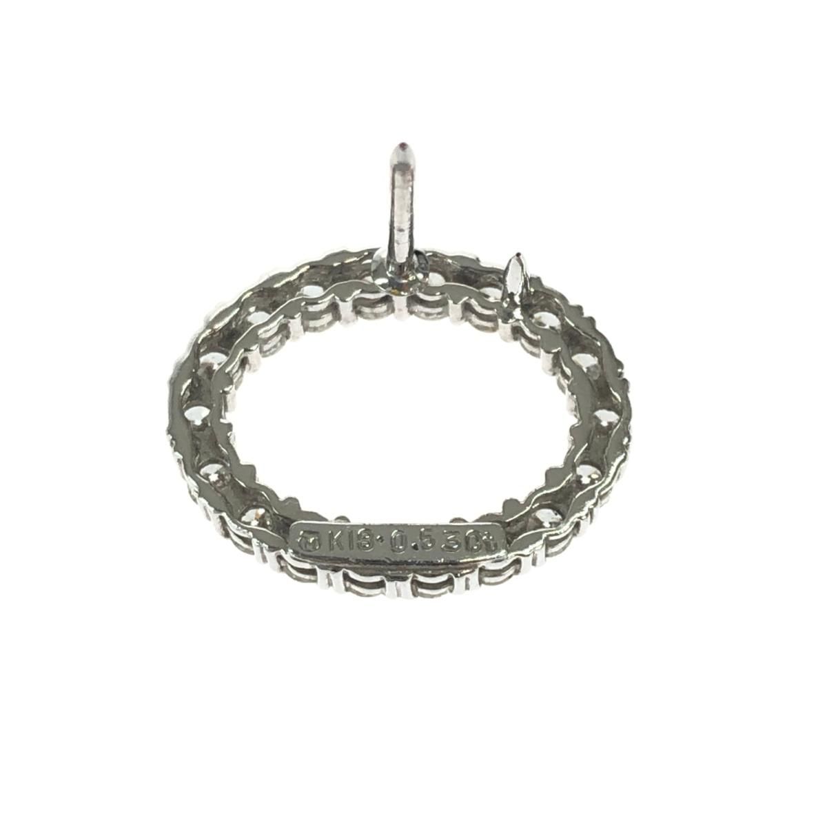 k18wg ブローチ MIKIMOTO ミキモト K18ピンブローチ ダイヤ0.53ct/K18WG/総重量