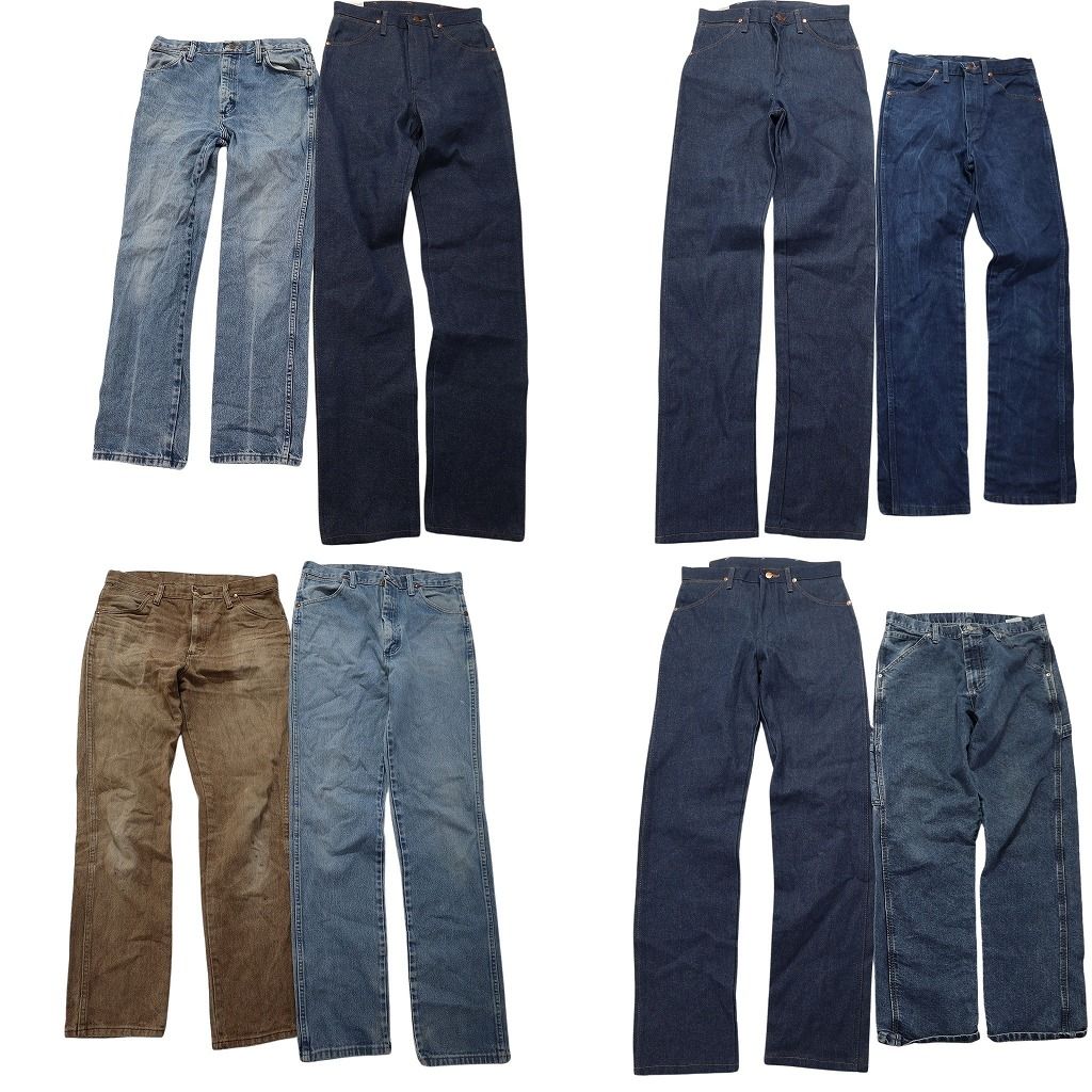 古着卸 Wrangler ラングラー デニム パンツ 8枚セット メンズ 29 |30 |31 |32 ベージュ 古着 NA5877