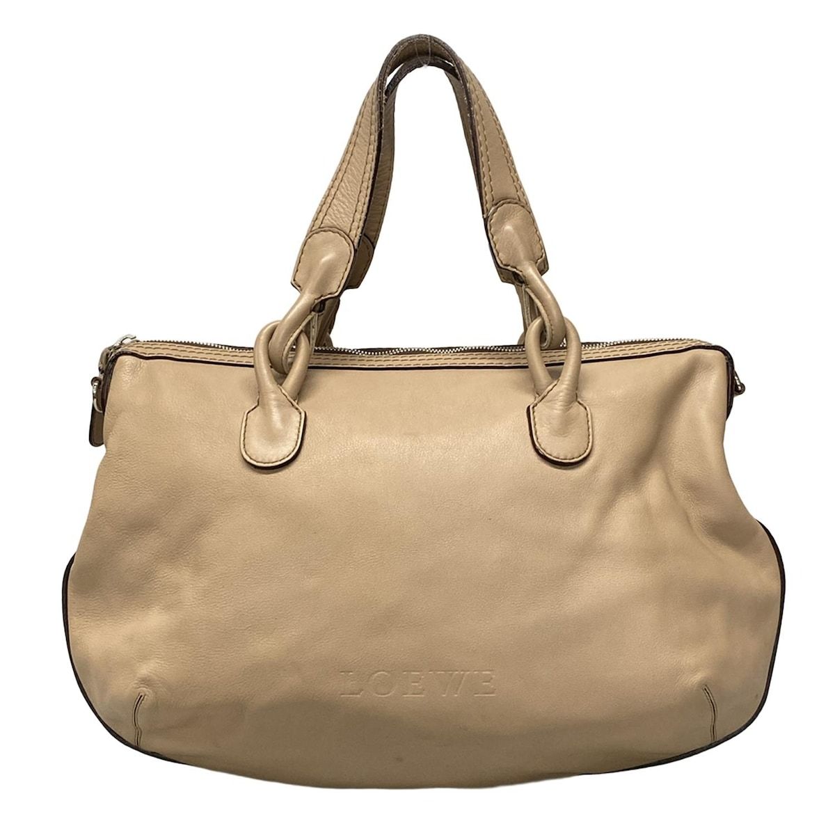 LOEWE ロエベ ハンドバッグ フィエスタ ベージュ レザー