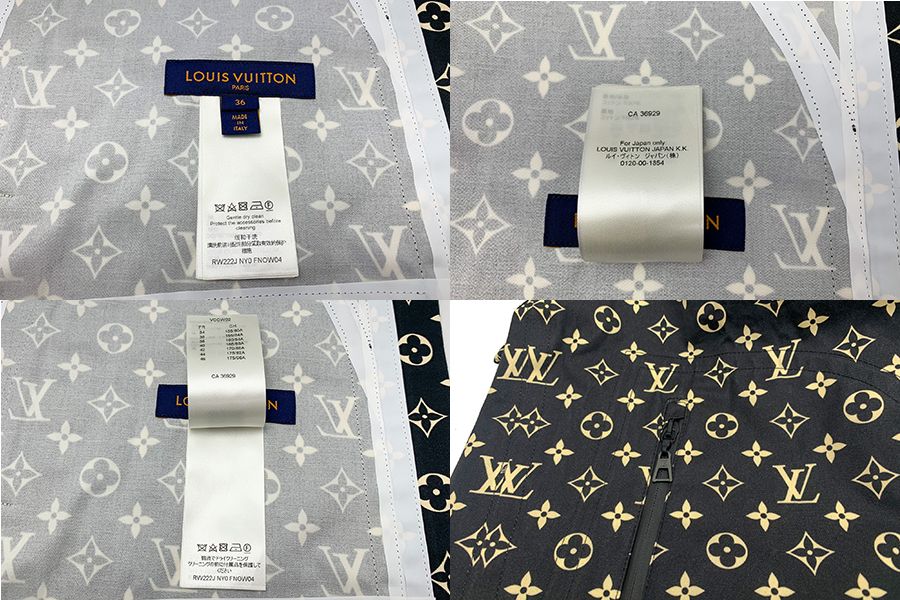 新品 ヴィトン LV柄 パーカー モノグラム柄 ジャケット LOUIS VUITTON(ルイ・ヴィトン) モノグラム フーデッド ナイロン