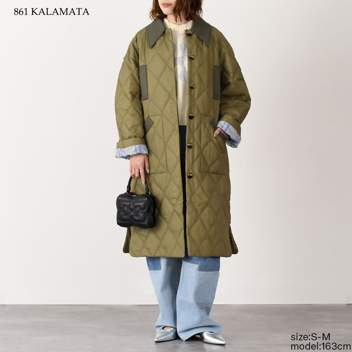 GANNI ガニー アウター ジャケット QUILT RAGLAN MIDI COAT F9206