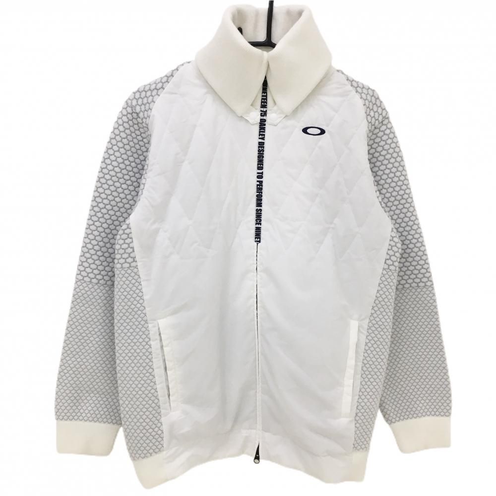 新品 OAKLEY オークリー ゴルフ 総柄 中綿 キルティング 2way ジップ