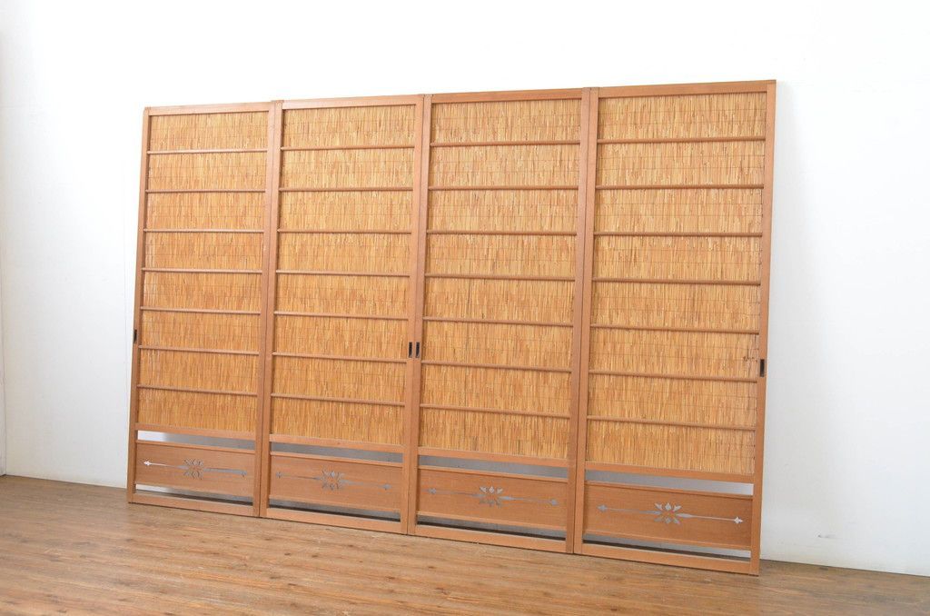 簾戸（すど）4枚セット R-068712 アンティーク建具 情緒あふれる空間