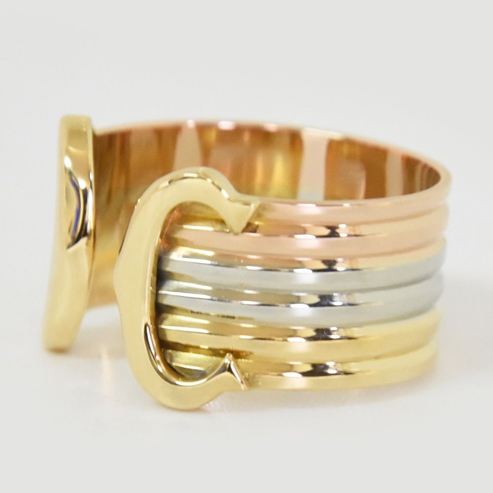 SAランク】Cartier カルティエ 2Cリング スリーカラー リング 指輪 C2