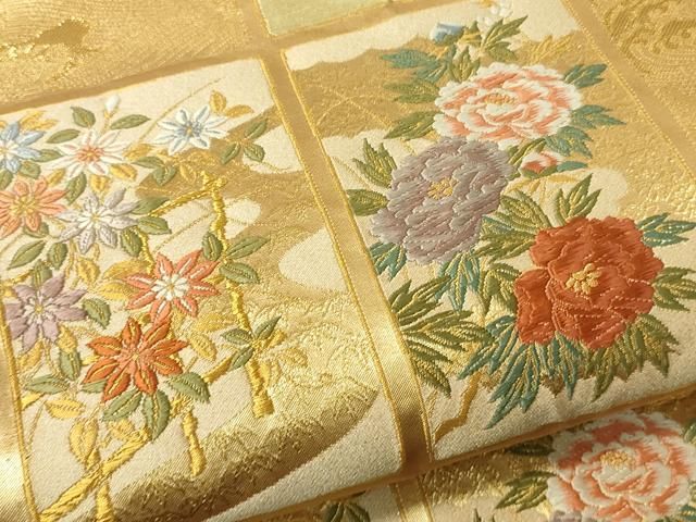 平和屋着物○西陣織 天平初年創始の京の老舗 洛陽織物 六通柄袋帯 唐織