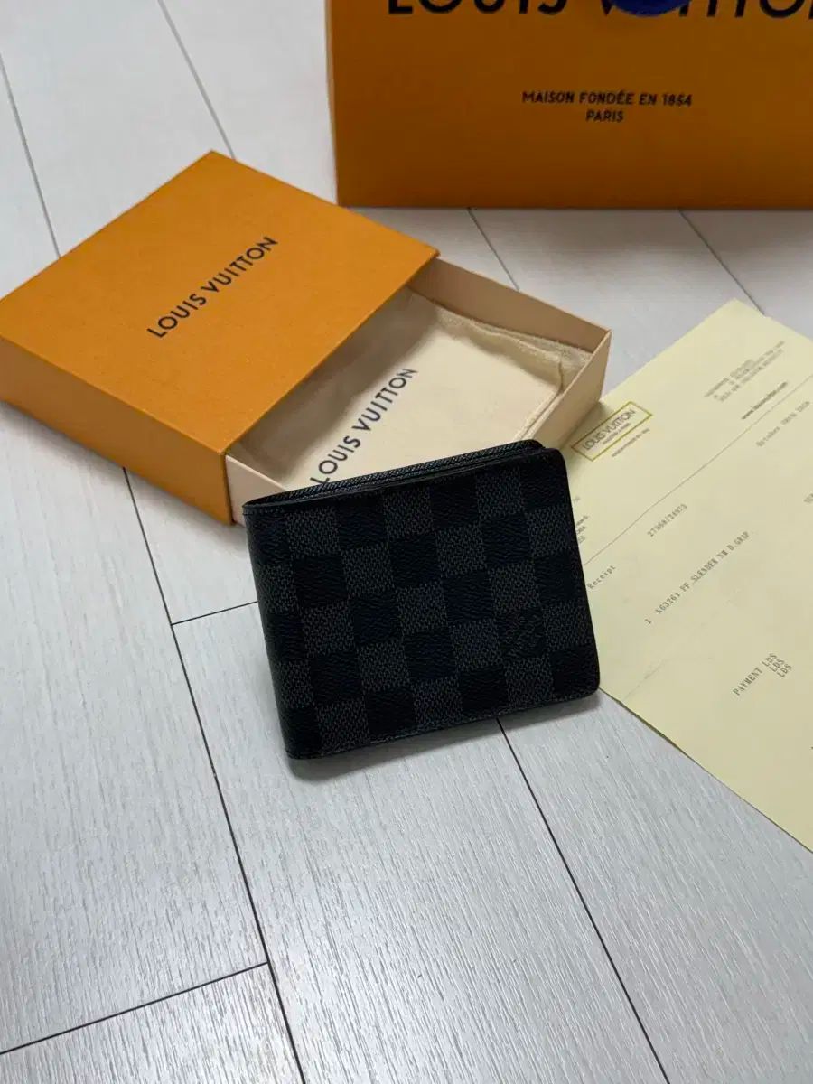 Louis Vuitton ルイヴィトン ダミエ Slender メンズ 二つ折り財布