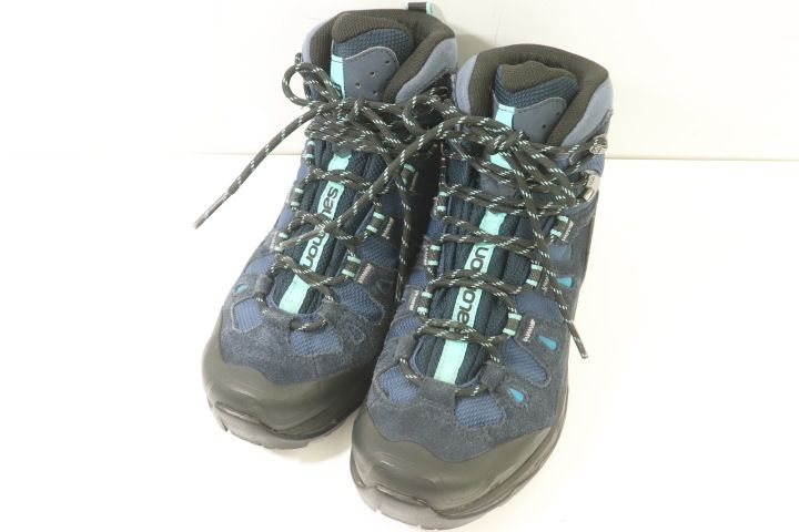 SALOMON レディースブーツ 23cm QUEST PRIME SALOMON 23cm 黒 ブラック 紺 ネイビー