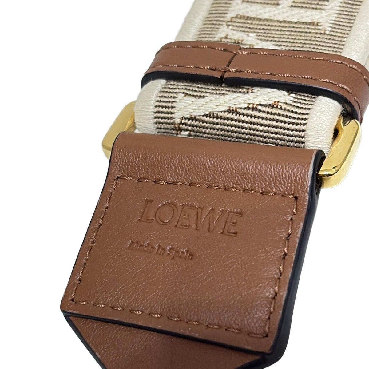 ロエベ LOEWE ショルダーストラップ　ロゴ　ブラウン　オレンジ　レザー ロエベ LOEWE ショルダーストラップ ロゴ ブラウン オレンジ レザー