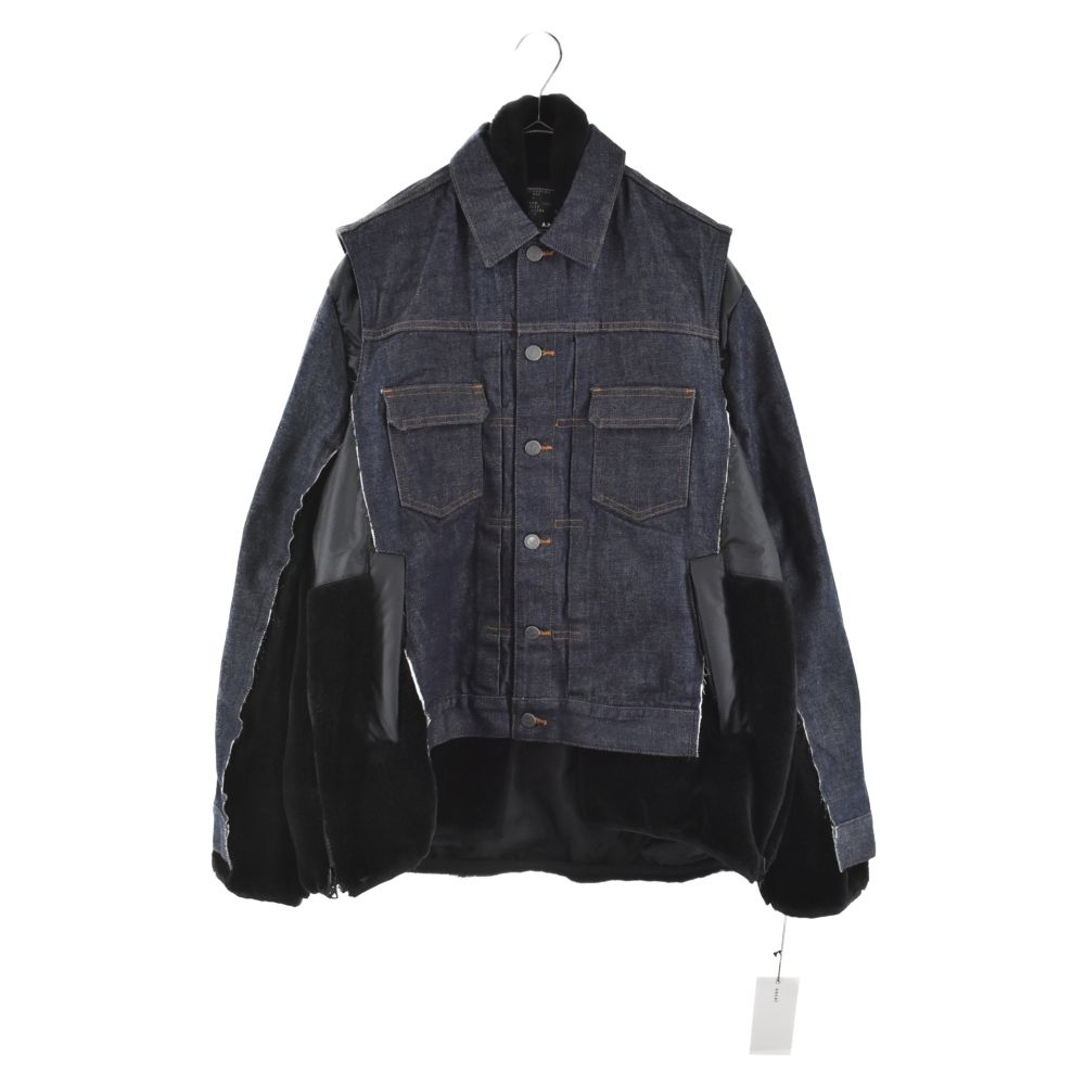 Sacai サカイ 20AW×A.P.C SHEARING PUFFER JACKET アーペーセー デニム ...