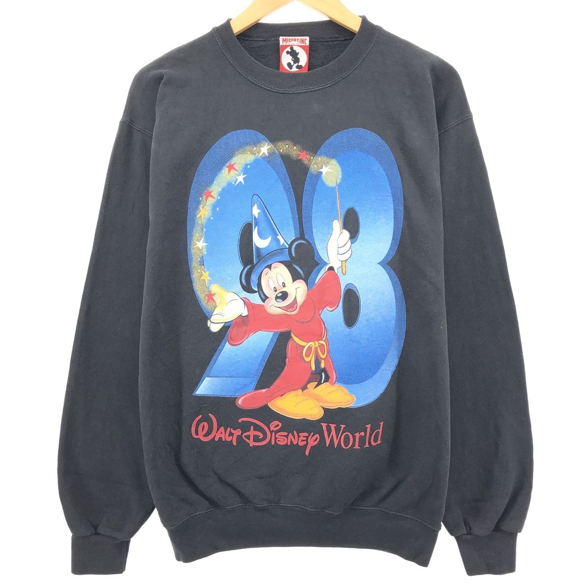 90s vintage Disney ファンタジア ミッキー スウェット 古着 90s USA製 Walt Disney World ミッキー ファンタジア 25th