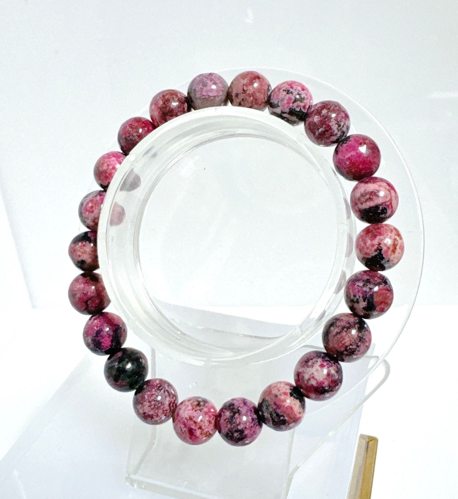 ピンクスギライトブレスレット杉石ブレスレットNO25-2376鑑別付き