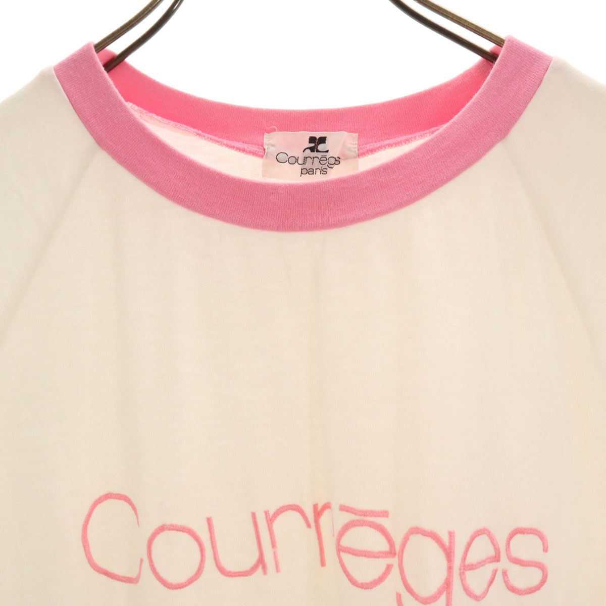 courreges クレージュ 半袖 チュニック Tシャツ M ピンク レディース 