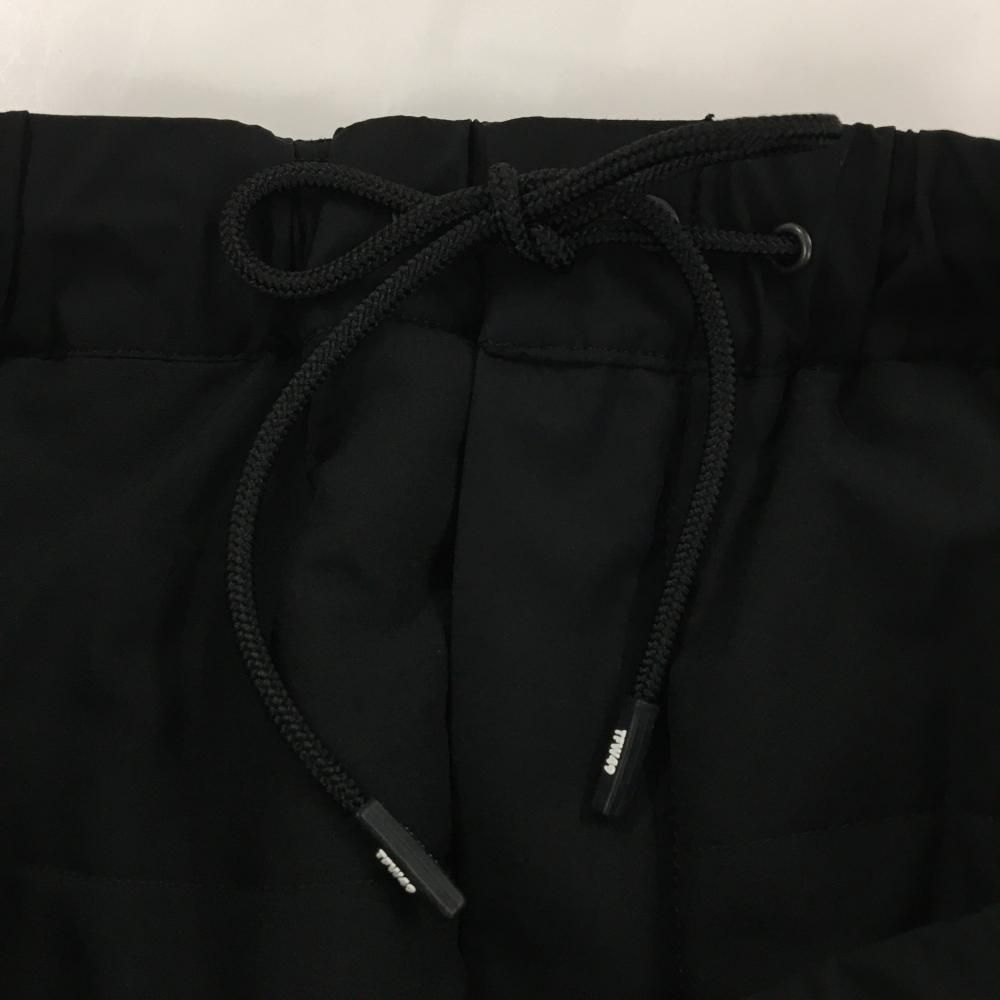 超美品】TFW49 中綿パンツ 黒 背面膝下起毛素材 ウエストゴム メンズ L