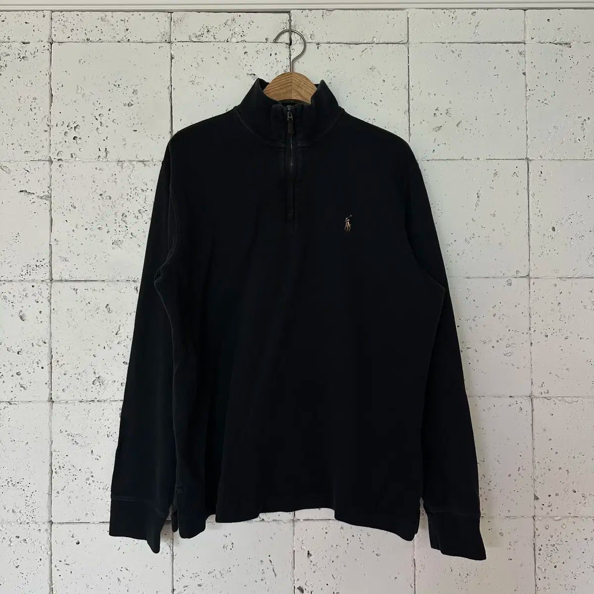 Polo Ralph Lauren ハーフジップ 黒 M ラルフローレン】POLO RALPH LAUREN【黒】【無地】【ハーフ