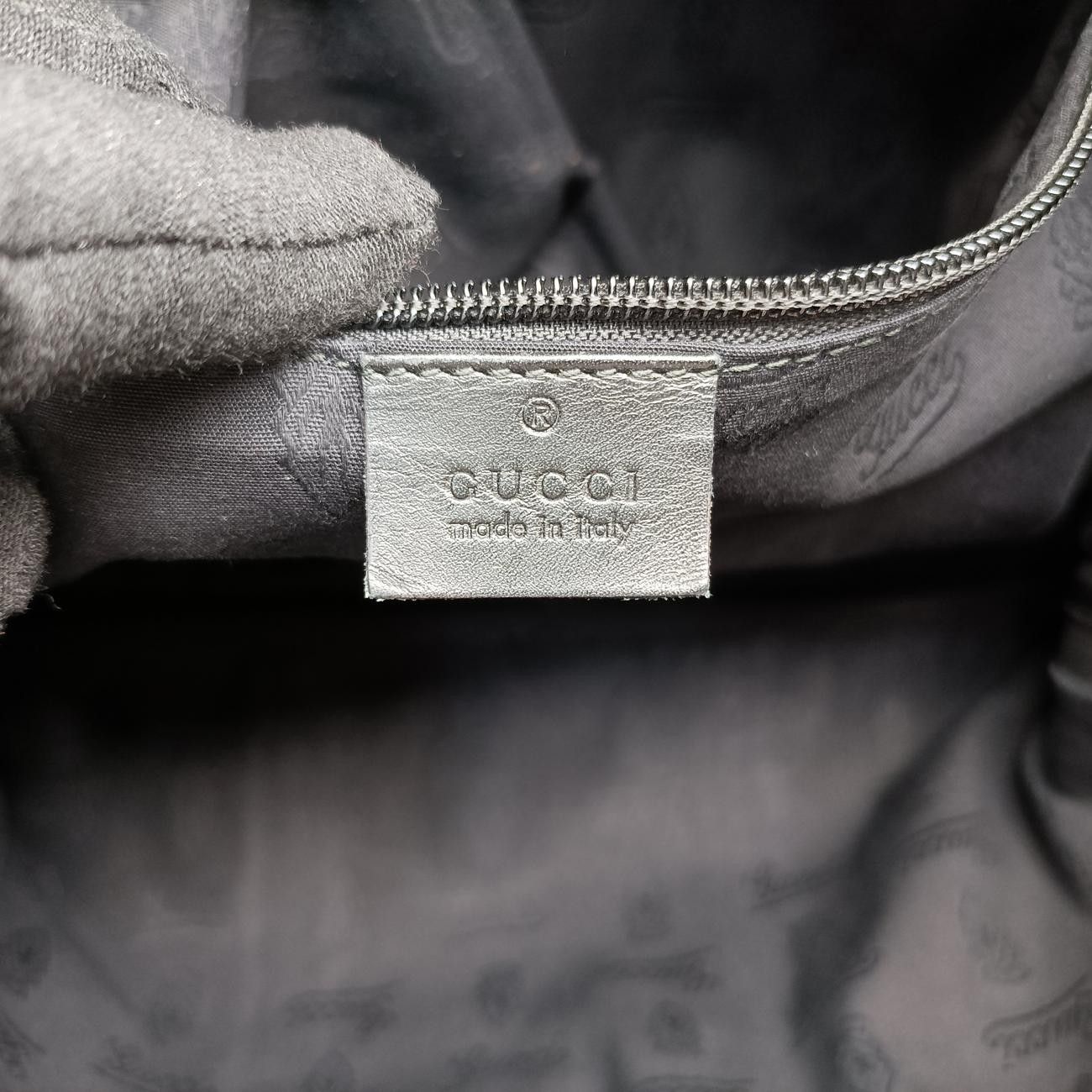 グッチGucciディアマンテブラックPVCコーティングキャンバス