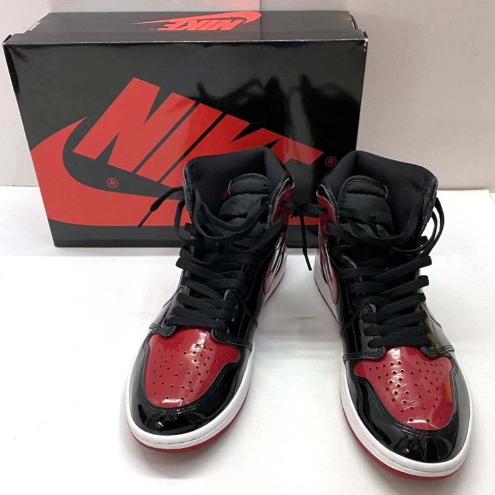 03w15817【箱付き】 Nike Air Jordan 1 High OG Patent Bred ナイキ 
