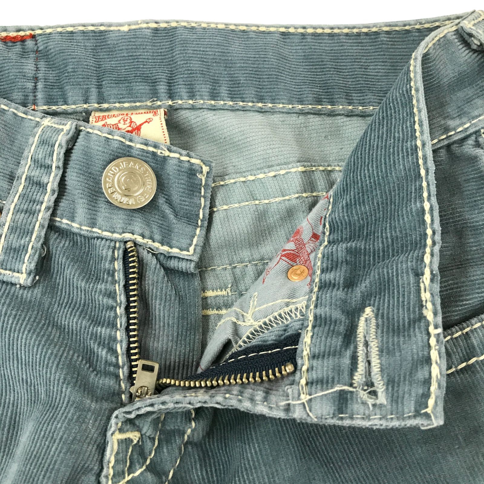 Z1461 TRUE RELIGION コーデュロイパンツ ブーツカット フレア ブルー