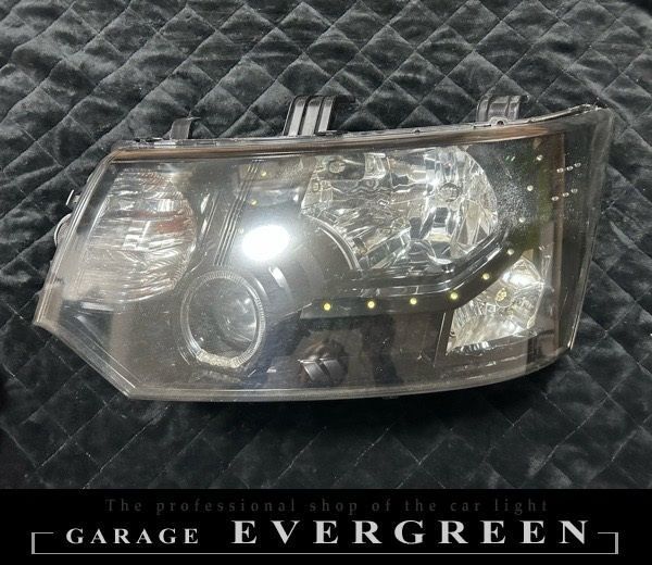 デリカ d5 ヘッドライト デリカ D5 全年式お取り付け可能 インナーブラック塗装＆LEDイカリング