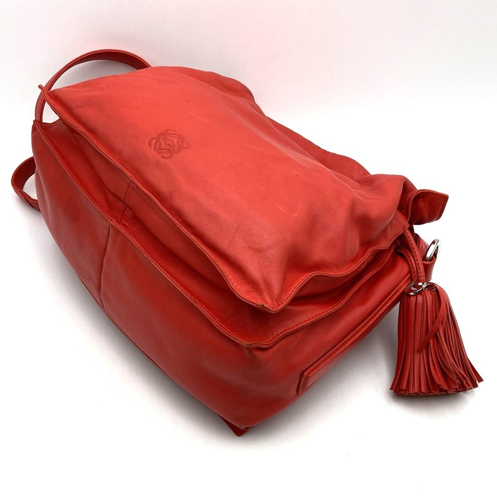 LOEWE ロエベ 261403 ショルダーバッグ レッド 赤 レザー
