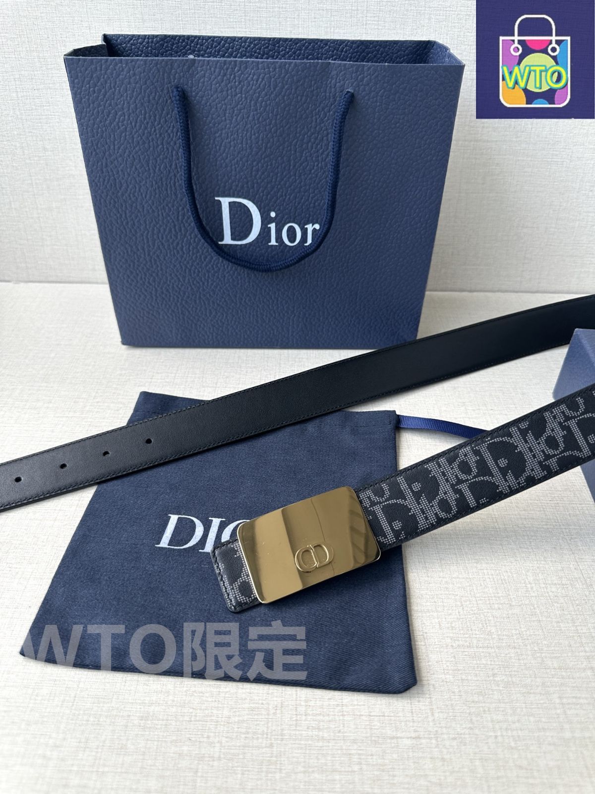 Dior CDロゴバックル ベルト　最終値下げ即決早い者勝ち DIOR | CD Icon ベルトバックル 35mm 真鍮