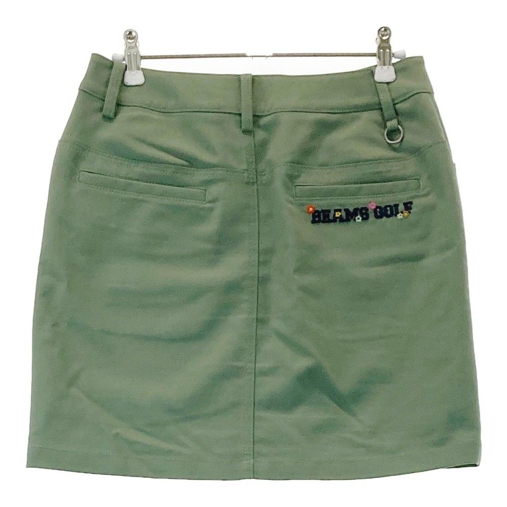 サイズ：S BEAMS GOLF ビームスゴルフ フラワー刺繍スカート カーキ系