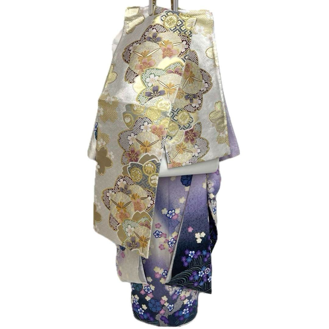 ファッション通販 安い 着物と帯 時流】L25575◇正絹 振袖7点セット◇必要な物は全て 着物・浴衣