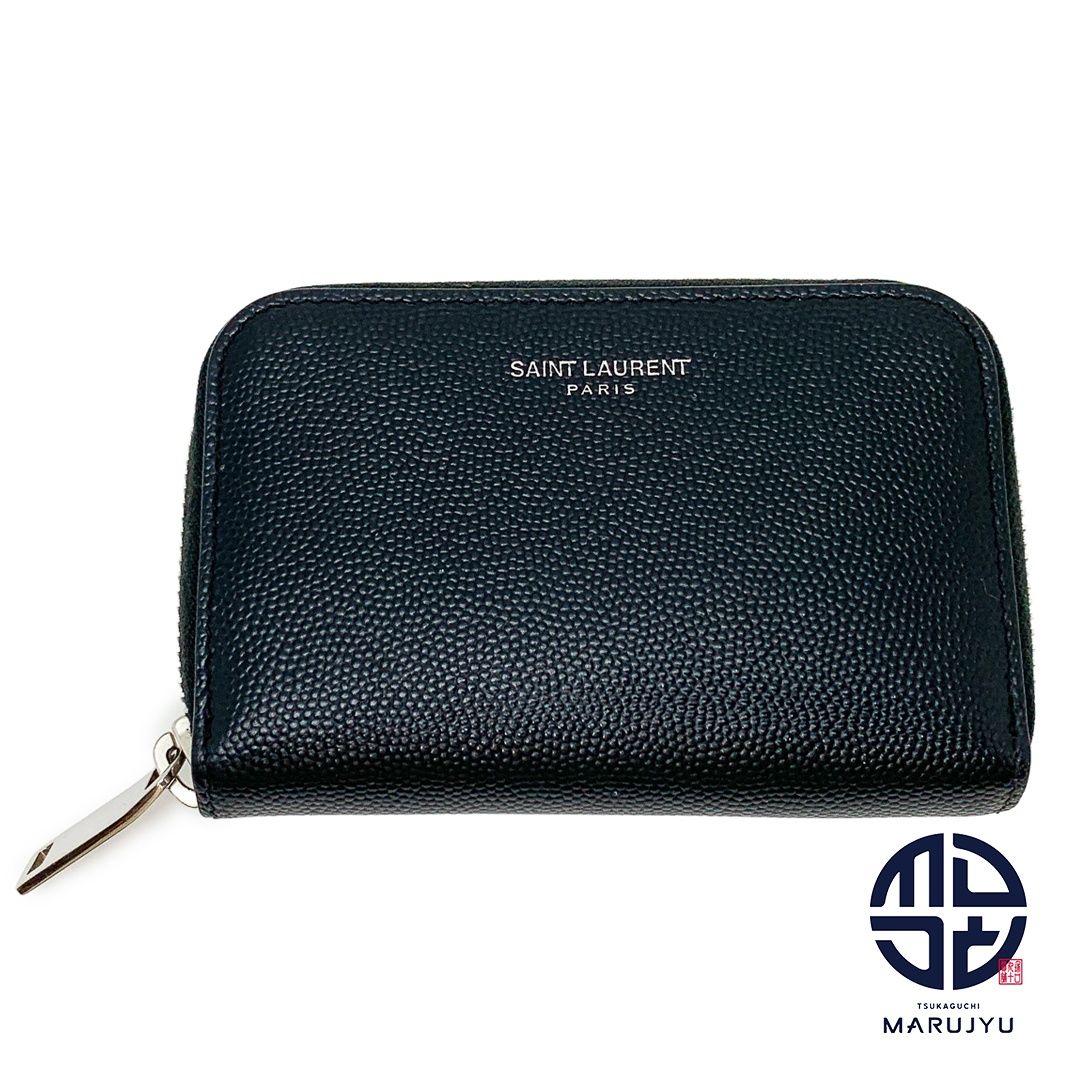 SAINT LAURENT サンローラン 黒 ブラック ジッピーコインケース コイン  