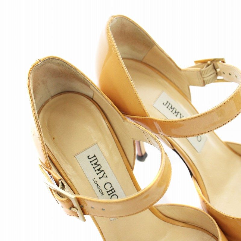 ジミーチュウ JIMMY CHOO パンプス オープントゥ ストラップ