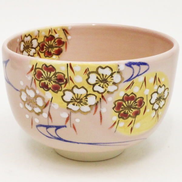 〇【茶器/茶道具 抹茶茶碗】 桜流水 花地 八木海峰作 - メルカリ