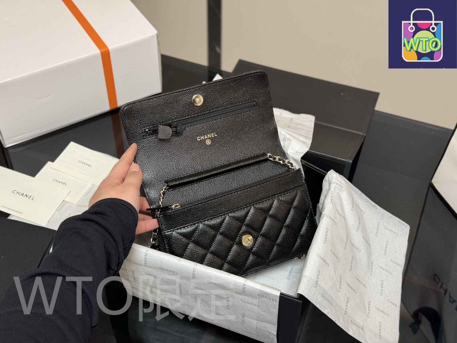 今日特価】Chanel ウォレット オン チェーン（WOC） 19×12cm-WTO