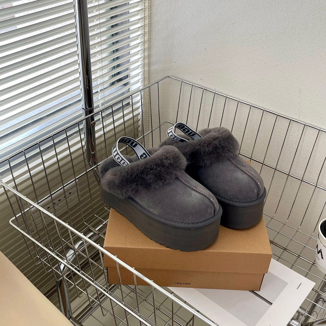 新品 UGG アグ サンダル レディース ファンケット 厚底 5cm グレー