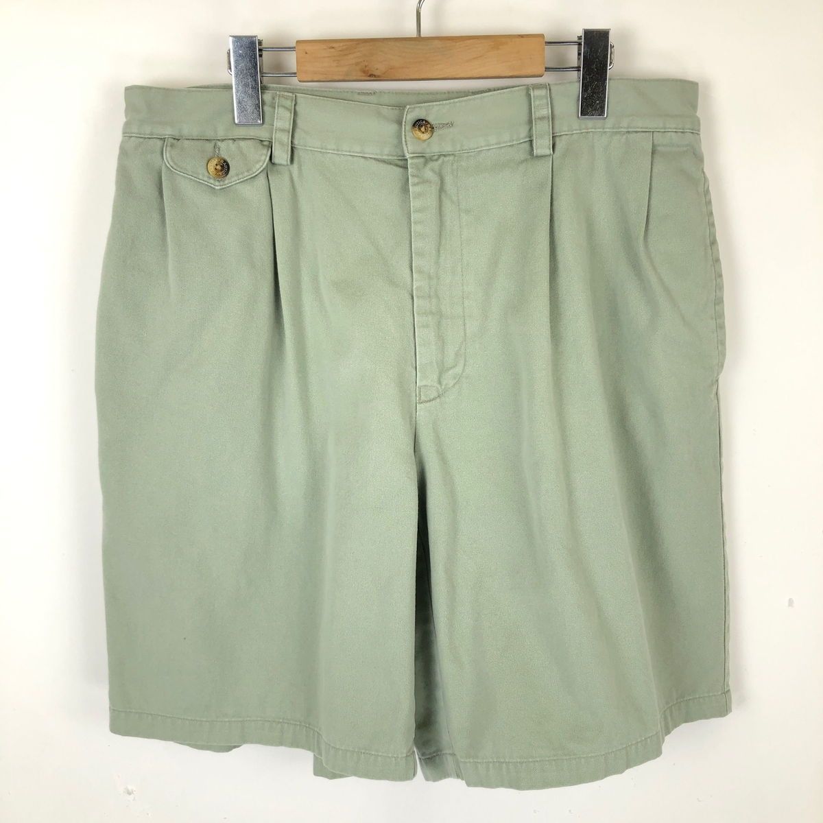 【古着】 NAUTICA ノーティカ チノショートパンツ ツータック グリーン系 メンズW34 【中古】 n029658 人気・おすすめ｜売れ筋商品・話題商品におすすめ コスパ重視 安心配送