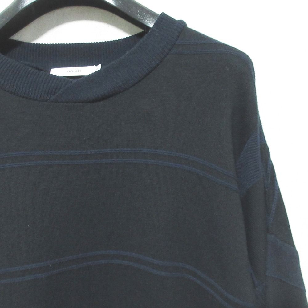 美品 YASHIKI ヤシキ Hamon Knit クルーネック プルオーバー
