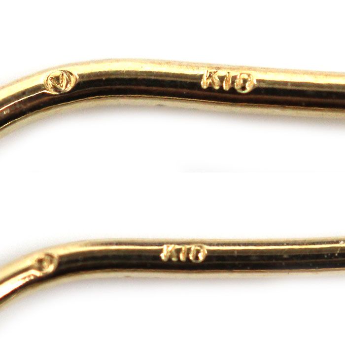 K10イエローゴールドマルチストーンピアスUSED 楽天市場】K10イエロー