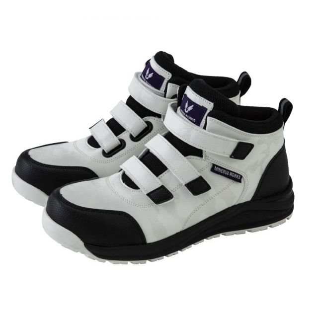 コーコス MINERVA WORKS プロスニーカー ホワイト 24.5cm MW-3300 安全