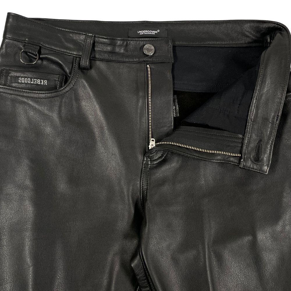 UNDERCOVER アンダーカバー 品番 UC1D4501-2 REBELGODS LEATHER PANTS 5POCKET レザーパンツ ブラック サイズ3 正規品 / 34964