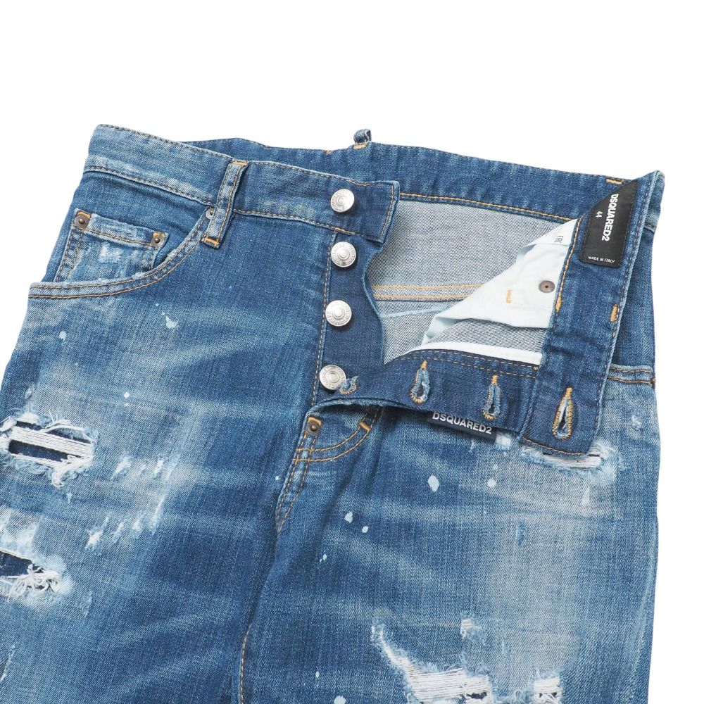 DSQUARED2 ダメージ加工ジーンズ Crashed 美品 SALE‼️ □美品□DSQUARED2 ディースクエアード Run Dan JEAN ラン ダン