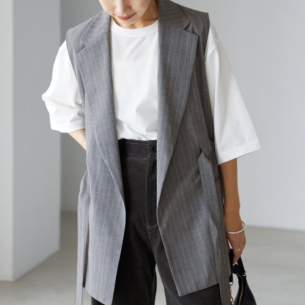 IENA (イエナ) ベルテッドジレ 24010900037030 ジレ レディース グレー