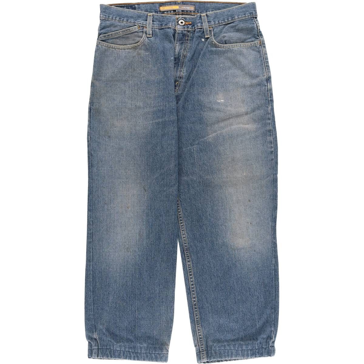 古着 00年代 リーバイス Levi s SILVER TAB シルバータブ LOW LOOSE ロールーズ テーパードデニムパンツ メンズw34相当|evb010435