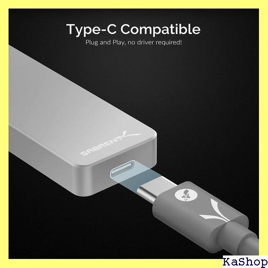 PC周辺機器 SABRENT 外付けSSD、SSD 1TB、USB 3.2 Gen 2 10Gb/秒、最大
