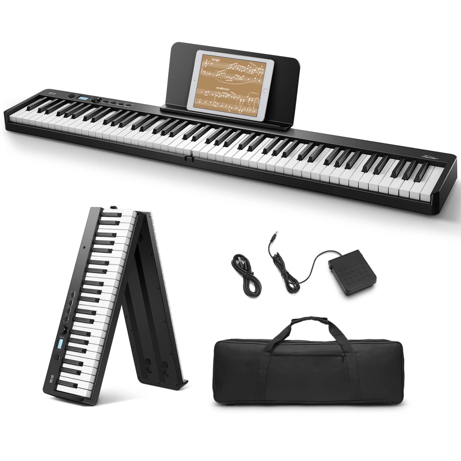 TAHORNG OP88 折りたたみ式電子ピアノ MIDIキーボード 88鍵盤 - MIDI