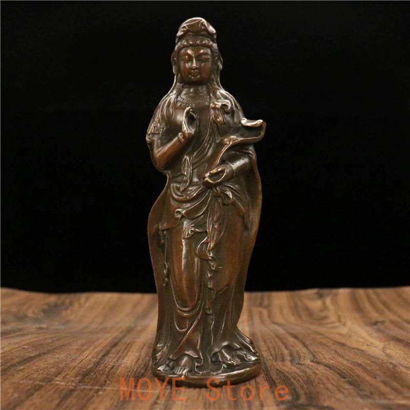 仏教美術 仏像 観世音菩薩像 小仏像 銅製 銅器 - メルカリ