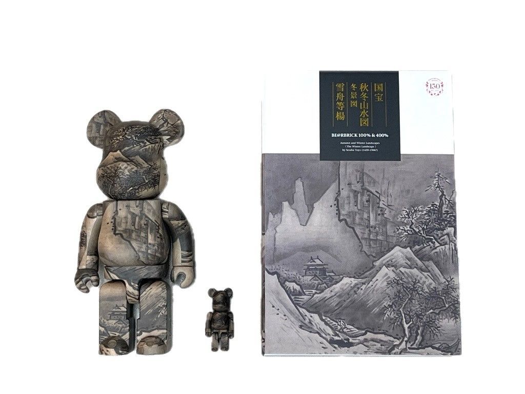 ▽BE@RBRICK ベアブリック 国宝 秋冬山水図冬景色 雪舟等楊 100