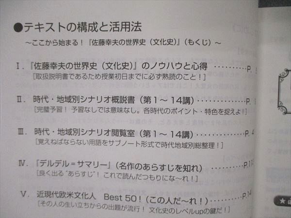 TZ05-056 代ゼミ 代々木ゼミナール 佐藤幸夫の世界史 文化史 テキスト