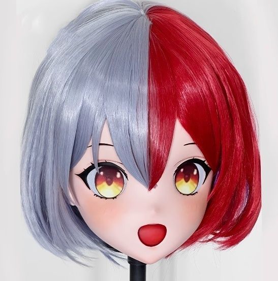 全頭マスク カツラ付き ロック付き Xタイプ フルマスク ドール