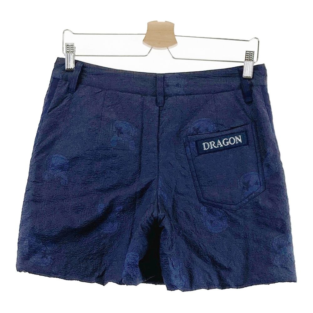 サイズ 3 DANCE WITH DRAGON ダンスウィズドラゴン 中綿 キュロットスカート チビドラ 総柄 ネイビー系 240101389393 ゴルフウェア レディース ストスト