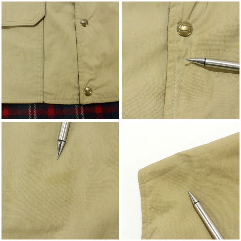 70s USA製 vintage WOOLRICH リバーシブル B面チェック柄 ベスト